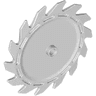 Technic Circular Saw Blade 9 x 9 with Pin Hole and Teeth in Same Direction