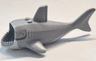 Shark Body Large with Gills with White Mouth and Stomach (Curved Vertical Edge Around Mouth) Pattern