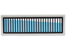 Tile 1 x 3 with Black Lines and Silver Border on Medium Blue and White Background Pattern (BrickHeadz Optimus Prime Vehicle Grille)