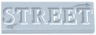 Tile 1 x 3 with Stone Cracks and White and Dark Bluish Gray 'STREET' Pattern