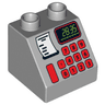 Duplo, Brick 2 x 2 x 1 1/2 Slope 45 with Cash Register, Receipt, and '28.35' Pattern