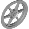 Wheel Cover 6 Spoke with Axle Hole - 43mm D. - for Wheel 56908