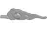 Wave Rounded Straight Swirls with Bar End (Cloud / Wind Gusts)