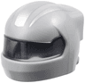Minifigure, Headgear Helmet Formula 1 with Molded Trans-Black Visor and Printed Silver Stripes Pattern