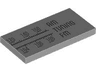 Tile 2 x 4 with Black 'AM', 'TUNING', 'FM' and Radio Frequencies Pattern