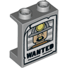 Panel 1 x 2 x 2 with Side Supports - Hollow Studs with Underminer Wanted Poster Pattern