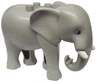 Duplo Elephant Adult, Walking with White Tusks, Black Eyes Squared Pattern
