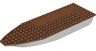 Boat, Hull Unitary 28 x 8 with Reddish Brown Top (92710 / 92711)