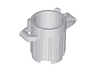 Container, Trash Can with 4 Cover Holders