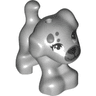 Dog, Friends Style, Puppy, Standing with Black Nose and Mouth, Dark Bluish Gray Muzzle and Spots on Face Pattern