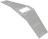 Wing Plate 20 x 56 x 2/3 with 6 x 10 Cutout and 4 Holes
