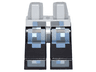 Hips and Black Legs with Pixelated Light Bluish Gray, Sand Blue and Silver Armor Pattern