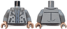 Torso Jacket Open with Black Buttons and Pockets, Sand Blue Shirt with Collar Pattern / Light Bluish Gray Arms / Light Nougat Hands