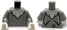 Torso with White Chest Fur and Black Tail on Back Pattern / Light Bluish Gray Arms with Gold Bracelets Pattern / White Hands