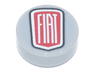 Tile, Round 1 x 1 with FIAT Logo Pattern