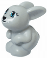 Bunny / Rabbit, Friends Style, Sitting with Medium Azure Eyes, Black Nose and Mouth and White Muzzle Pattern