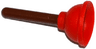 Minifigure, Utensil Plunger with Molded Flexible Rubber Red Cup Pattern