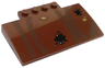 Slope, Curved 5 x 8 x 2/3 with 4 Studs with Tire Tracks and Oil Splotches Pattern