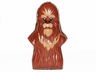 Minifigure, Head, Modified SW Wookiee with Dark Tan Fur Pattern