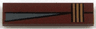 Tile 1 x 4 with Gray Triangle and Three Orange Stripes Pattern