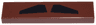 Tile 1 x 4 with 2 Black Pentagonal Shapes Pattern (BrickHeadz Lando Calrissian Moustache)