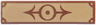 Tile 1 x 4 with Dark Brown Train Logo on Medium Nougat Background Pattern