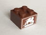 Brick 2 x 2 with White Winged Lion Pattern