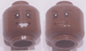 Minifigure, Head Dual Sided Female Black Eyebrows, Red Lips, Open Mouth Smile / Determined Pattern (Mae Jemison)