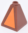 Slope 75 2 x 2 x 2 Quadruple Convex with Orange Triangle on One Side Pattern