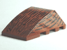 Wedge 4 x 4 Triple Curved No Studs with Black Lines Pattern (Spider Abdomen)