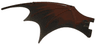 Dragon Wing 19 x 11 with Bar Hole and 2 Pin Holes with Marbled Trans-Brown Trailing Edge Pattern