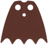 Minifigure Cape Cloth with Top Holes and Scalloped 5 Points Bottom (Batman), Long, Circle Neck Cut - Traditional Starched Fabric
