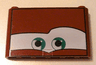 Windscreen 1 x 6 x 3 with Green Eyes on White Background Pattern