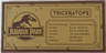 Tile 4 x 8 with Jurassic Park Triceratops Pattern