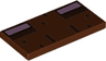 Tile 2 x 4 with Bright Pink Rectangles and Dark Brown Pixelated Pattern (Minecraft Jungle Abomination Eyes)