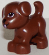 Dog, Friends Style, Puppy, Standing with Reddish Brown Eyes, Black Nose and Bright Pink Tongue Pattern (Dash)