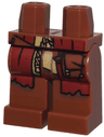 Hips and Legs with Dark Red and Tan Robe Ends, Tassel, and Reddish Brown Strap with Pouch Pattern