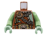 Torso Castle Fantasy Era Armor with Troll Skull Badge and Chains Pattern / Sand Green Arms / Sand Green Hands