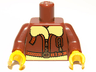 Torso Bomber Jacket with Light Yellow Collar Pattern / Reddish Brown Arms / Yellow Hands