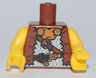 Torso Viking Vest with Chain Mail and Belts Pattern / Yellow Arms / Yellow Hands