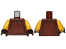 Torso SW Naboo Security Guard Leather Vest Pattern / Yellow Arms / Dark Brown Hands