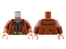 Torso Coat with Dark Tan Buttons and Belt with Silver Buckle, Sand Blue Scarf, Dark Brown Vest Pattern / Reddish Brown Arms / Light Nougat Hands