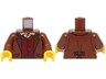 Torso Jacket with Dark Brown Lapels, Tan Shirt, Dark Red Vest Pattern / Reddish Brown Arms / Yellow Hands