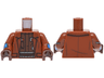 Torso Jacket Open over Dark Brown Shirt with Red and Dark Silver Insignia, Ammunition Belt Pattern / Reddish Brown Arms with Hoses and Blue Gauntlets Pattern / Dark Brown Hands