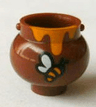 Minifigure, Utensil Pot Small with Handle Holders and Dripping Honey and Bee Pattern