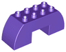 Duplo, Brick 2 x 6 x 2 Slope Curved Double with 2 x 2 Cutout on Bottom