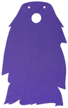 Cloth Cape, Tattered, Narrow with Wavey Hem and 3 Holes, Large Buildable Figures - Spongy Stretchable Fabric