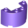Cylinder Half 2 x 4 x 2 with 1 x 2 Cutout