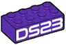 Brick 2 x 4 with White 'DS23' Pattern