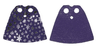 Minifigure Cape Cloth, Standard - Starched Fabric - 4.0cm Height with Iridescent Stars and Moons Pattern